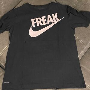 Nike Black Tee with Beige FREAK Logo